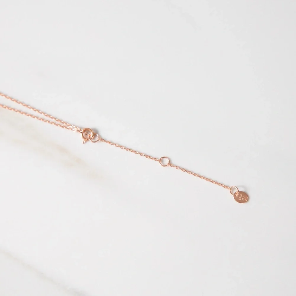 Turquoise Cross Necklace | 14k Rose Gold Plated - Picture 6 of 7